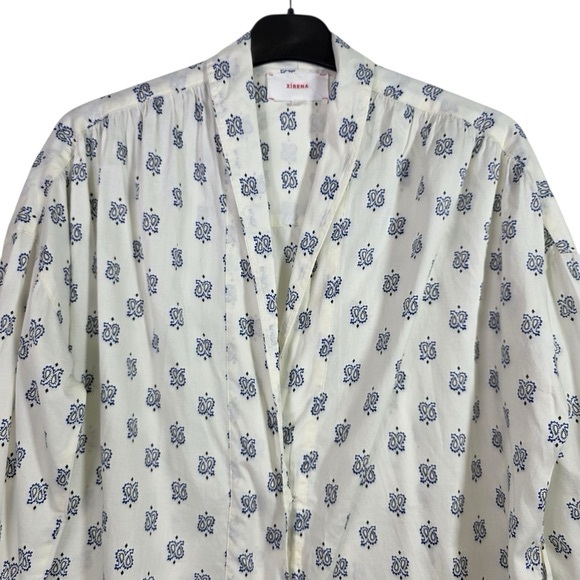 Xirena paisley print Wrap long sleeves Top - Picture 8 of 15